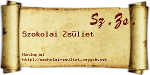 Szokolai Zsüliet névjegykártya